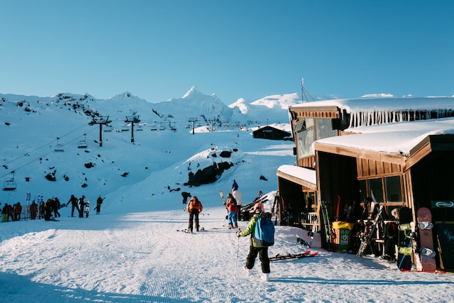 station de ski à la montagne