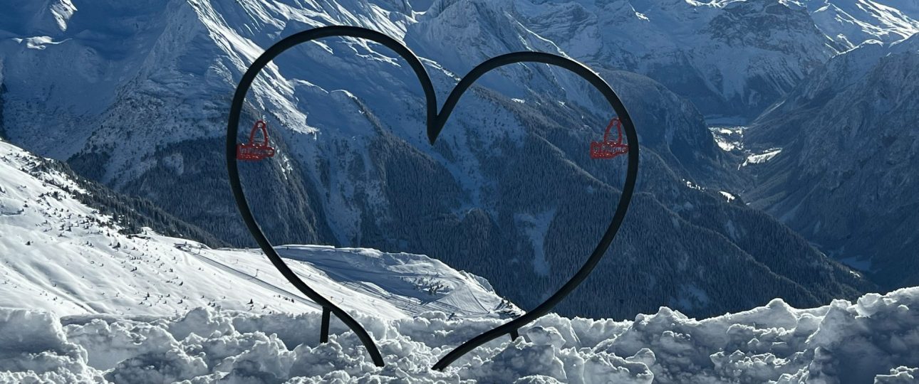 montagne neige et amour